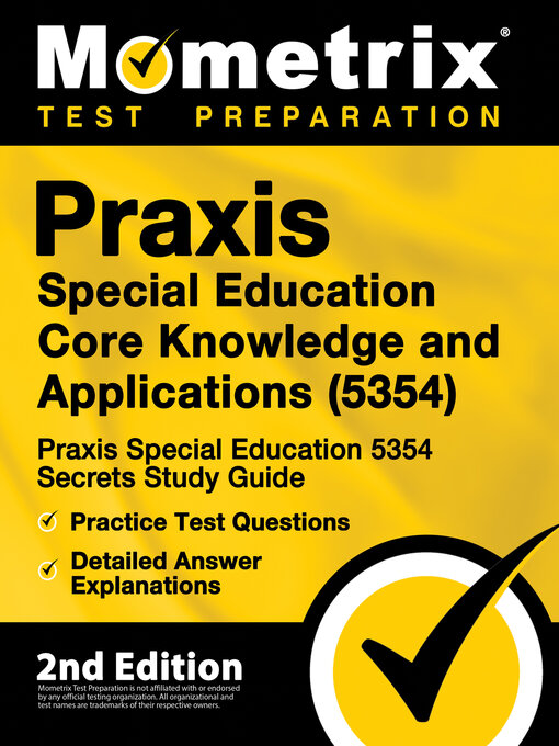 Cover image for Praxis Special Education Core Knowledge and Applications (5354)